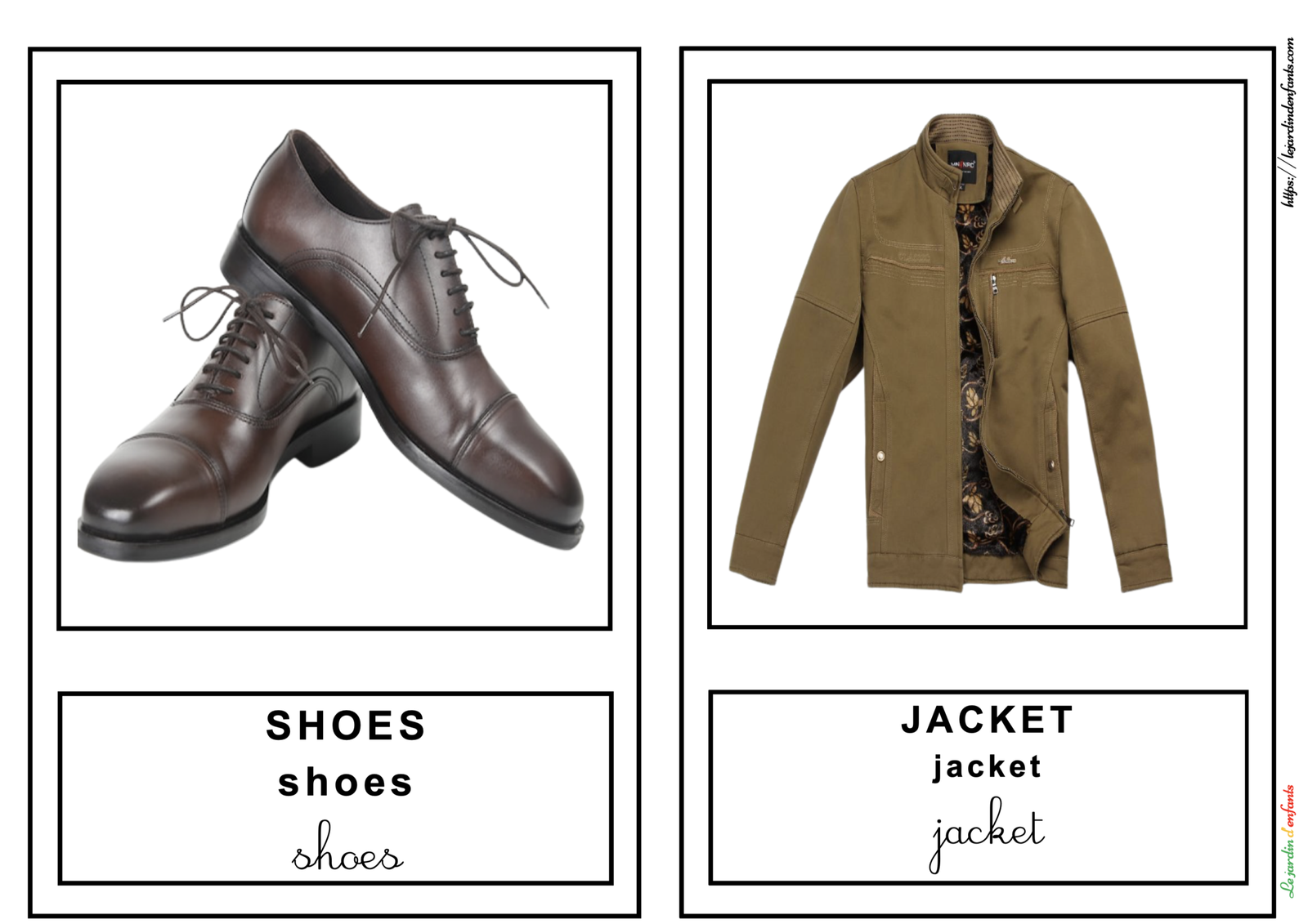 L'imagier des "Vêtements" Anglais – Image 2