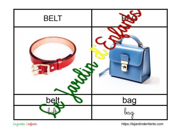 L'imagier des "Vêtements" Anglais – Image 3
