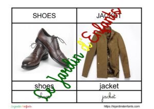 L'imagier des "Vêtements" Anglais