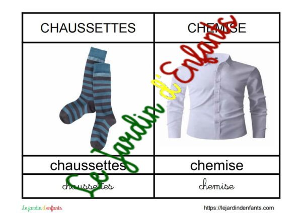 L'imagier des "Vêtements" Français – Image 2