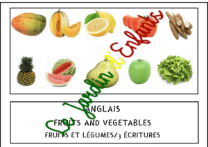 L'imagier des "Fruits et Légumes" Anglais