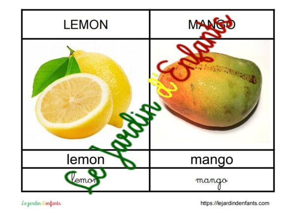L'imagier des "Fruits et Légumes" Anglais – Image 3