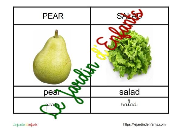 L'imagier des "Fruits et Légumes" Anglais – Image 4