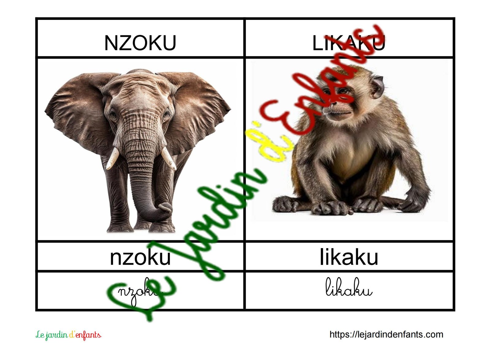 L'imagier des "Animaux" Lingala – Image 2