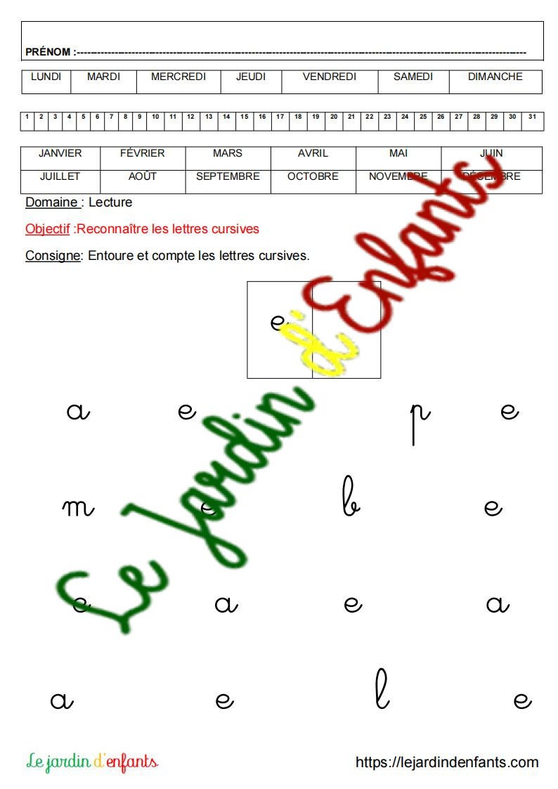 Lecture "Les lettres cursives a/e/i/o" GS – Image 2