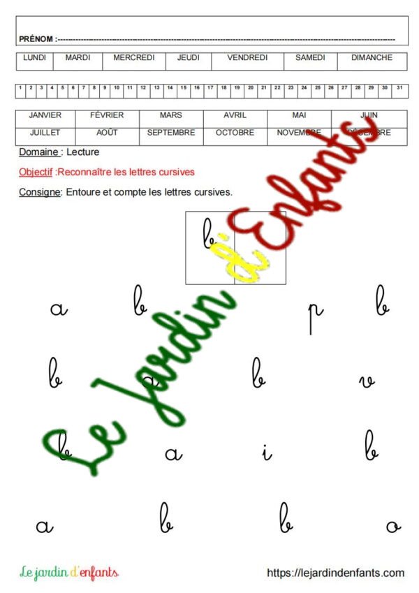 Lecture "Les 26 lettres cursives" GS – Image 2