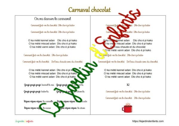 Le carnaval chocolat