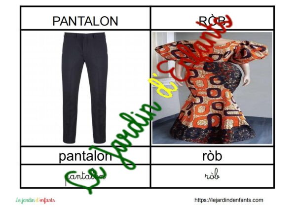 L'imagier des "Vêtements" Créole Haïtien – Image 3