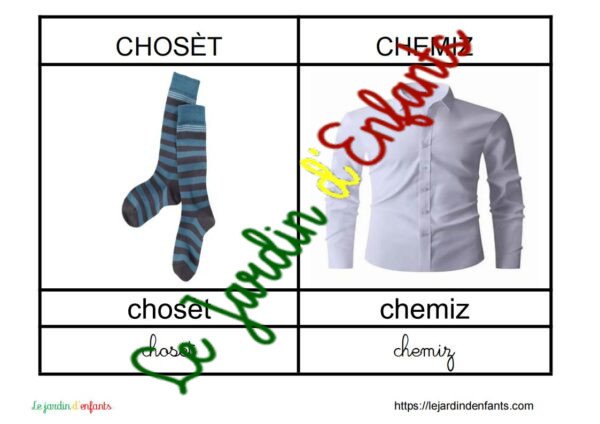 L'imagier des "Vêtements" Créole Haïtien – Image 4