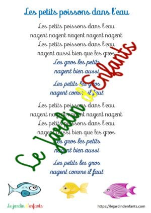 Les petits poissons dans l'eau