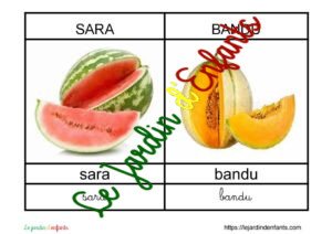 L'imagier des "Fruits et légumes" Soninké