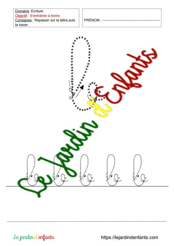 Ecriture "Lettres Cursives Pointillées" GS – Image 2