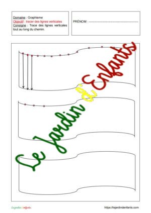 Les lignes verticales "Le chemin"  GS