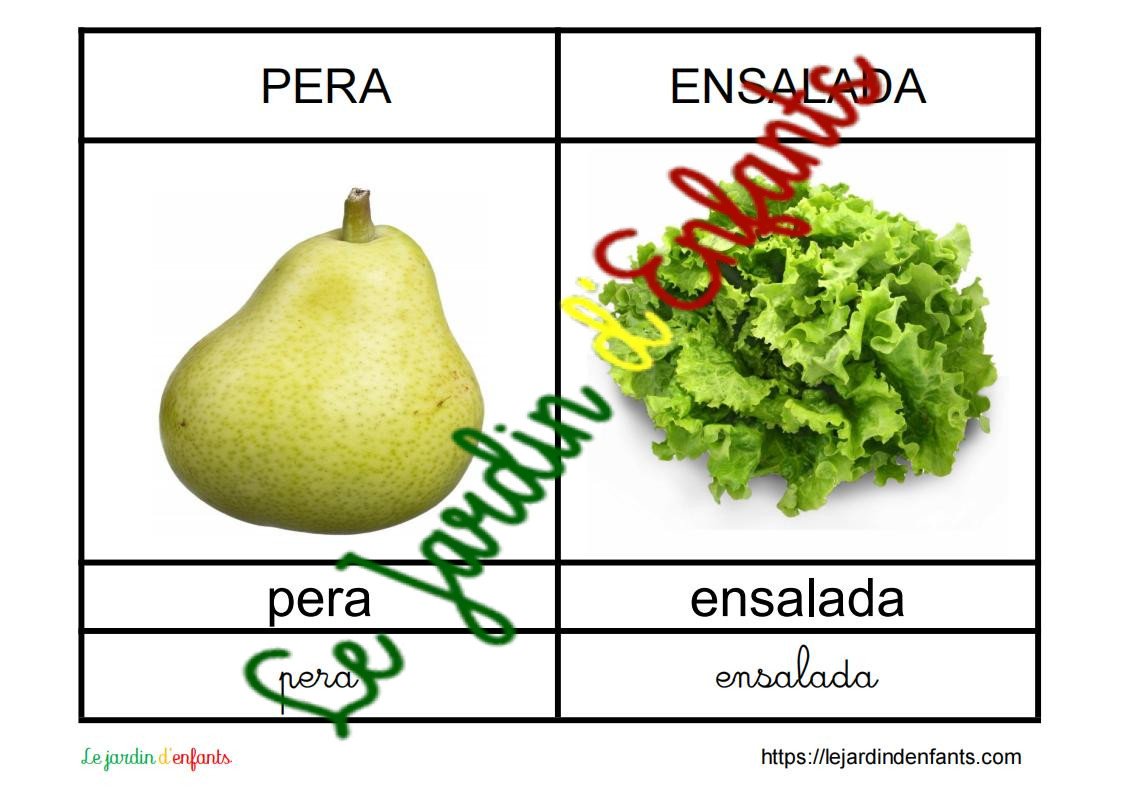 L'imagier des "Fruits et légumes" Espagnol – Image 5