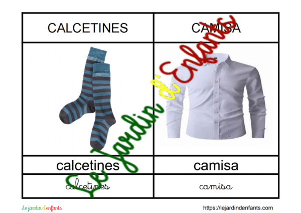 L'imagier des "Vêtements" Espagnol – Image 4