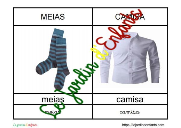 L'imagier des "Vêtements" Portugais – Image 3