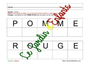 Lecture "Les mots Pomme-Rouge" MS