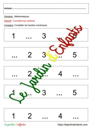 Compléter la frise numérique GS