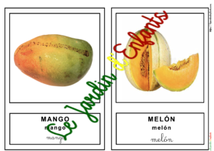 L'imagier des "Fruits et légumes" Espagnol à l'unité