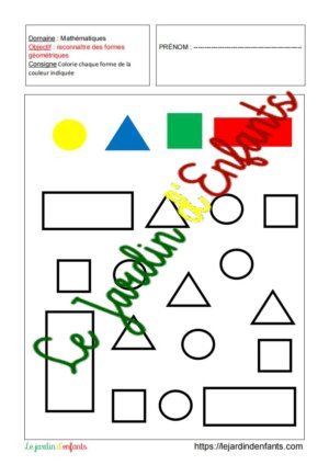 Les Formes Colorier GS