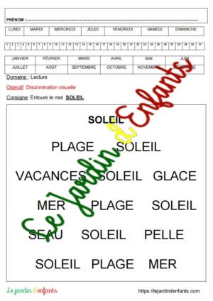 Lecture "Le mot Soleil" MS