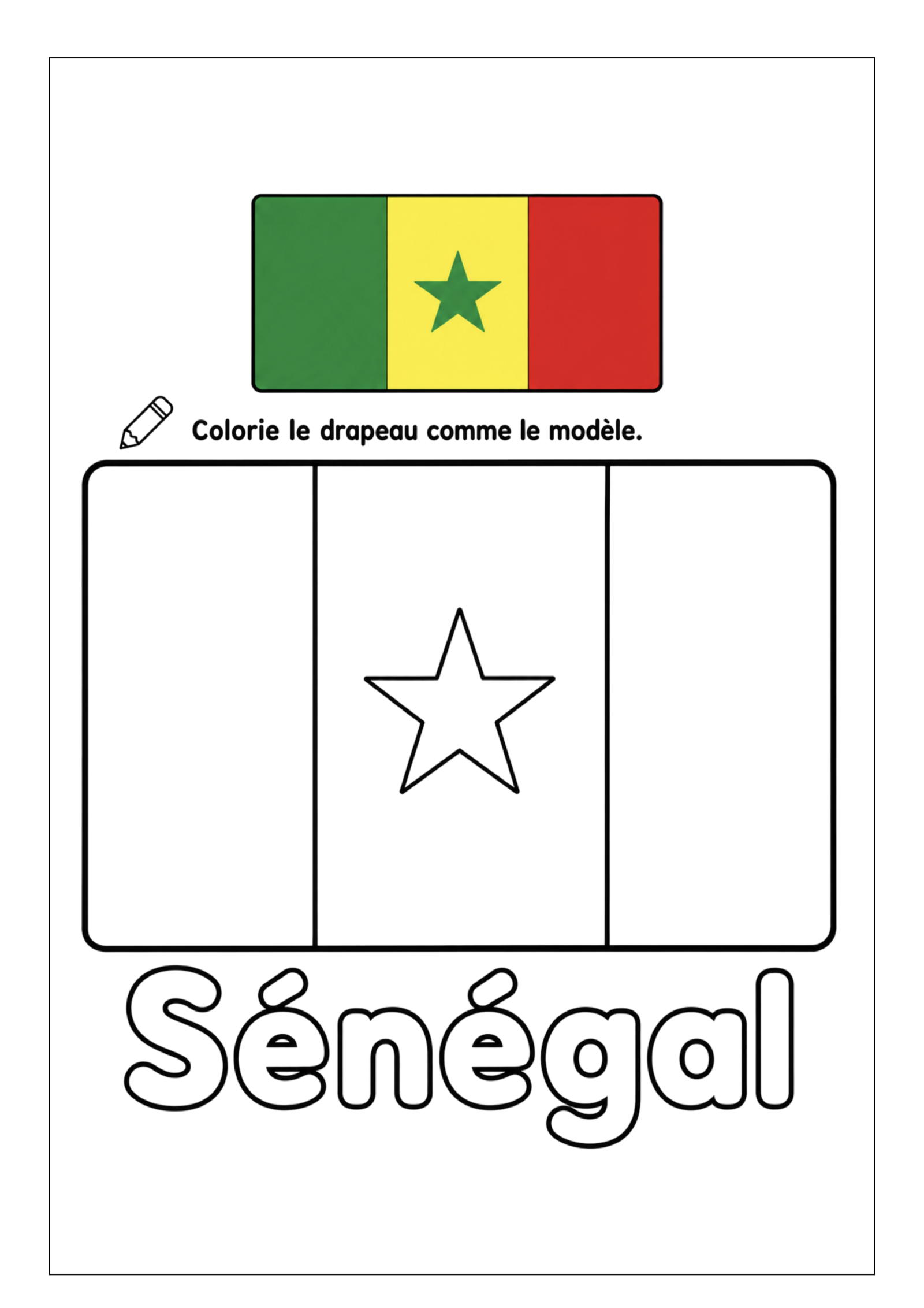 Coupe du monde 2026 "Le drapeau du Sénégal"