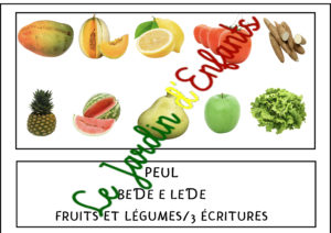 L'imagier des "Fruits et légumes" Peul/3 écritures