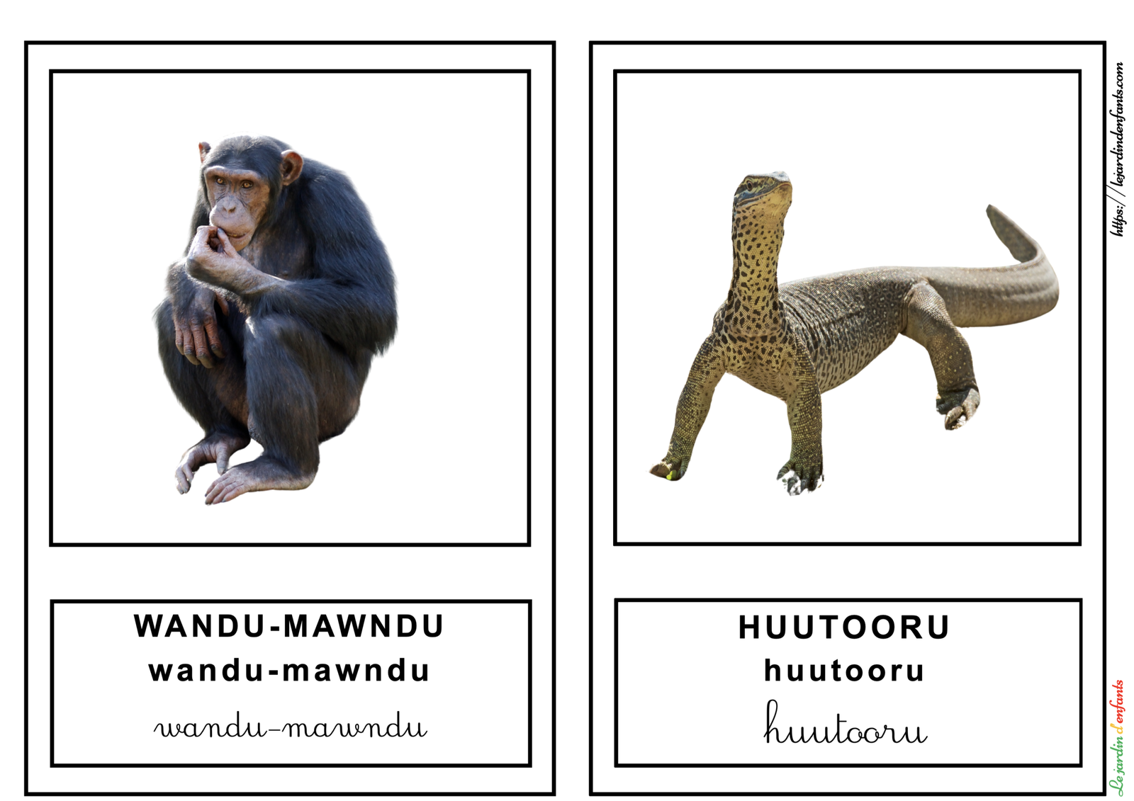 L'imagier des "Animaux de la savane" Peul/3 écritures – Image 2