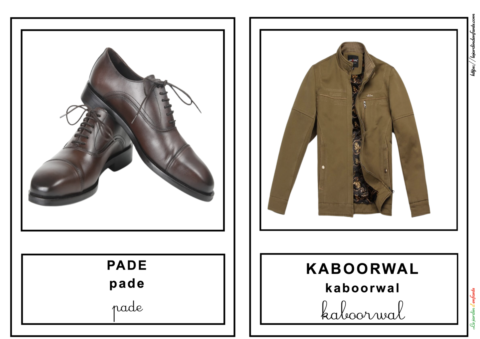 L'imagier des "Vêtements" Peul/3 écritures – Image 2