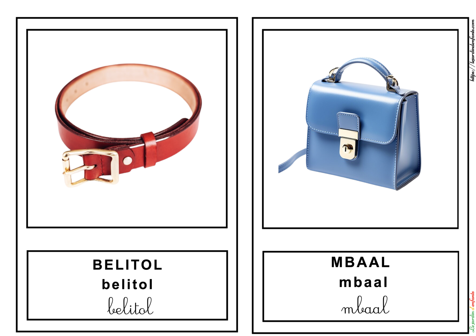 L'imagier des "Vêtements" Peul/3 écritures – Image 3