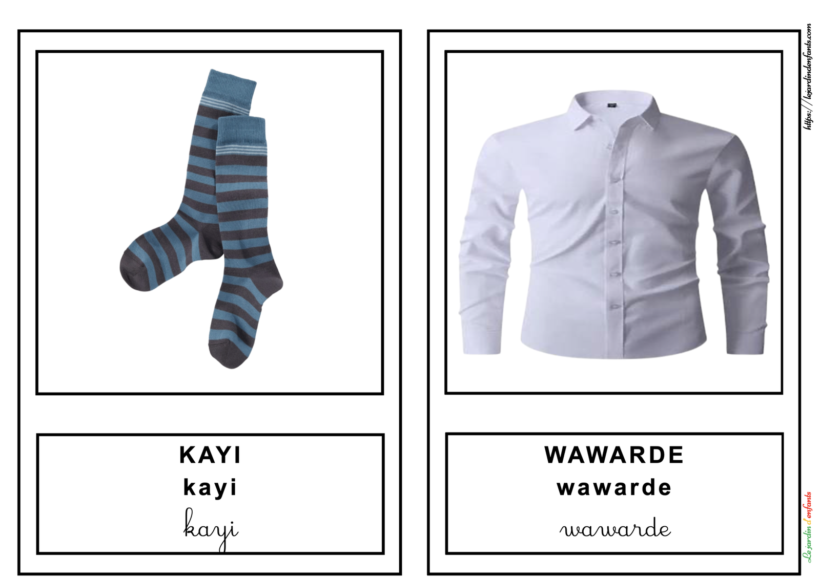 L'imagier des "Vêtements" Peul/3 écritures – Image 4