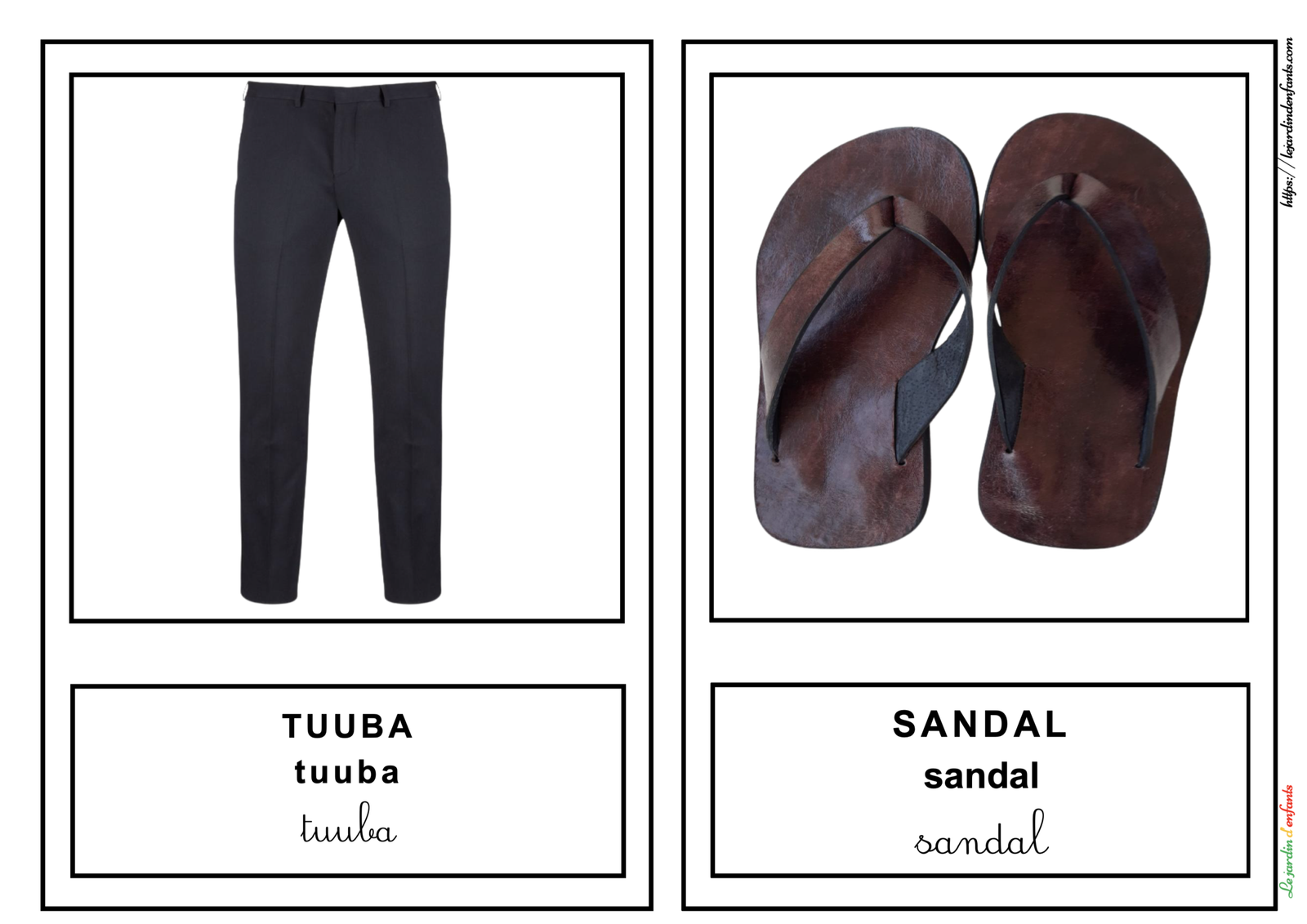 L'imagier des "Vêtements" Peul/3 écritures – Image 5