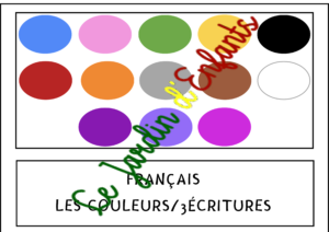 L'imagier des "Les couleurs" Français/3 écritures