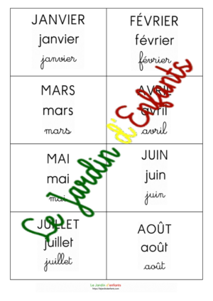 Étiquettes de rituel – Mois de l'année et années (3 écritures)