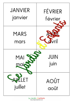 Étiquettes de rituel – Mois de l'année et années (2 écritures)