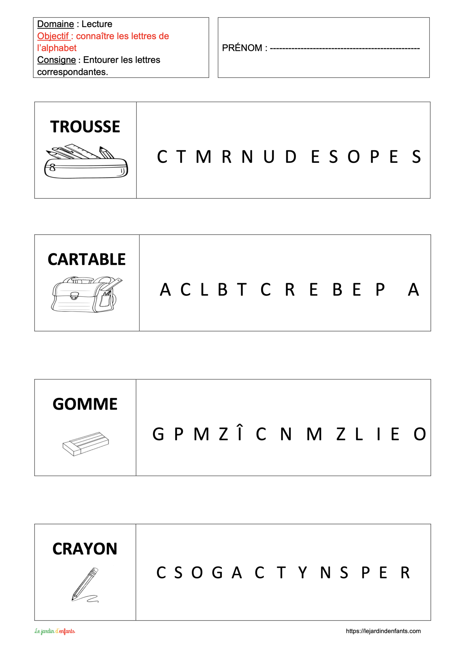 Lecture "Mots" n°2 MS/GS