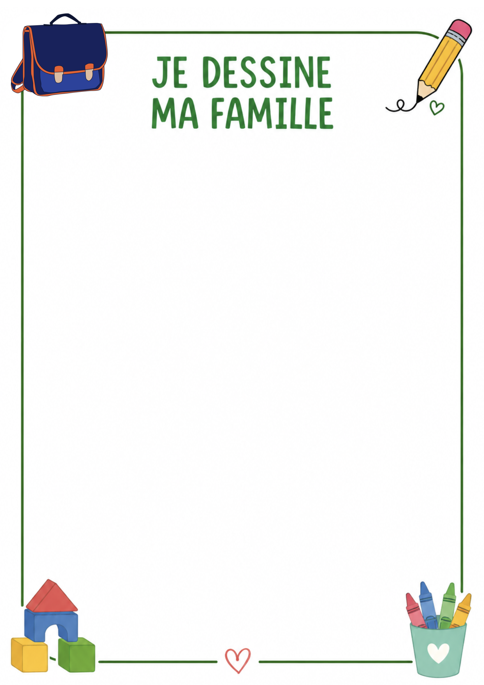 La rentrée « Je dessine ma famille »