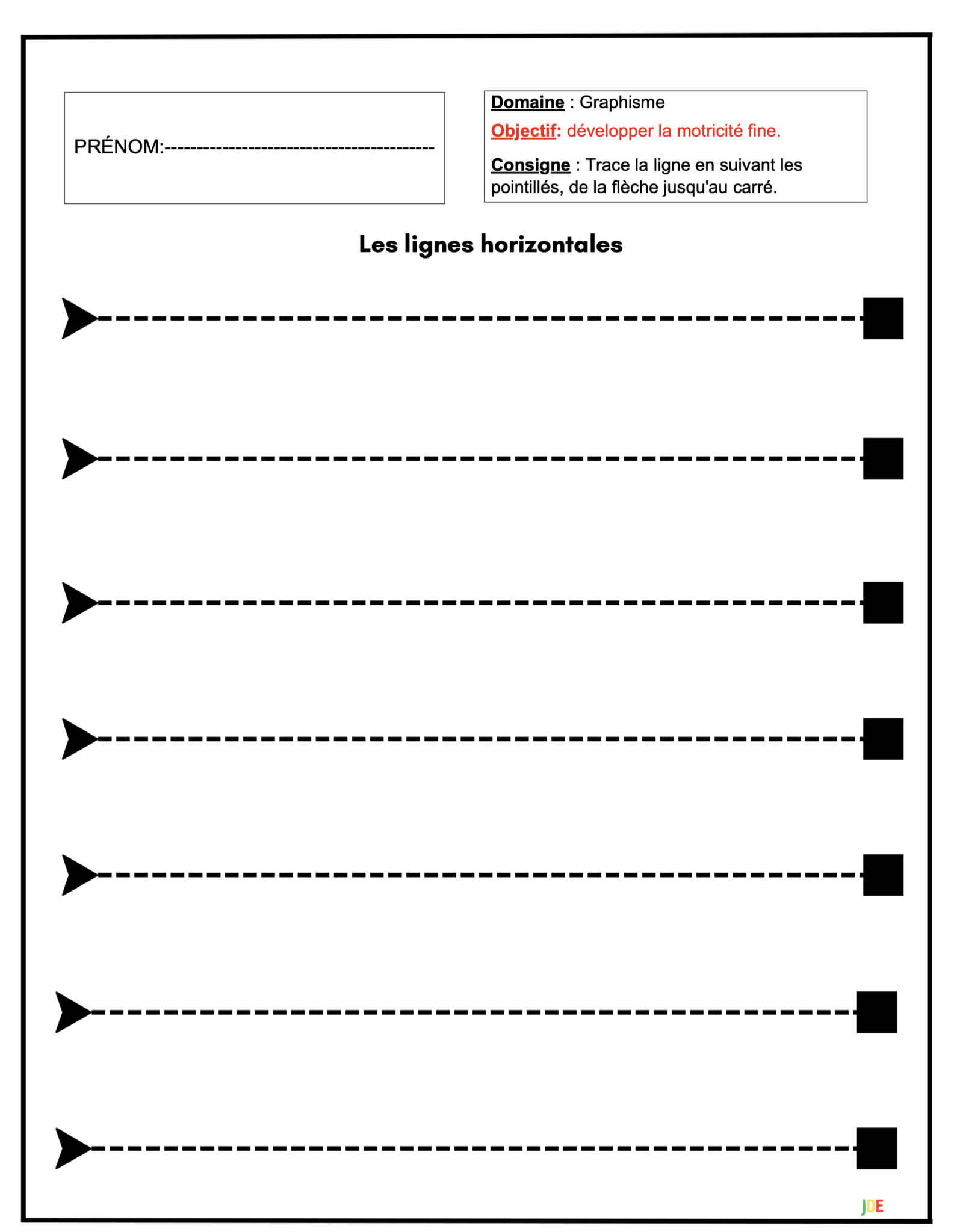 Les lignes horizontales et verticales MS-GS