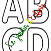 Frise alphabétique lettres pleines A6