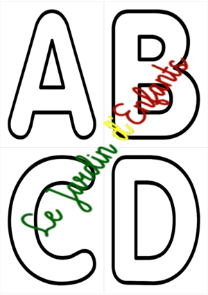 Frise alphabétique "Lettres pleines A6"